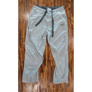 Vintage‎ Puma Track Pants Mens 31x27 1990s Gray Soccer Windbreaker Buttons Logos